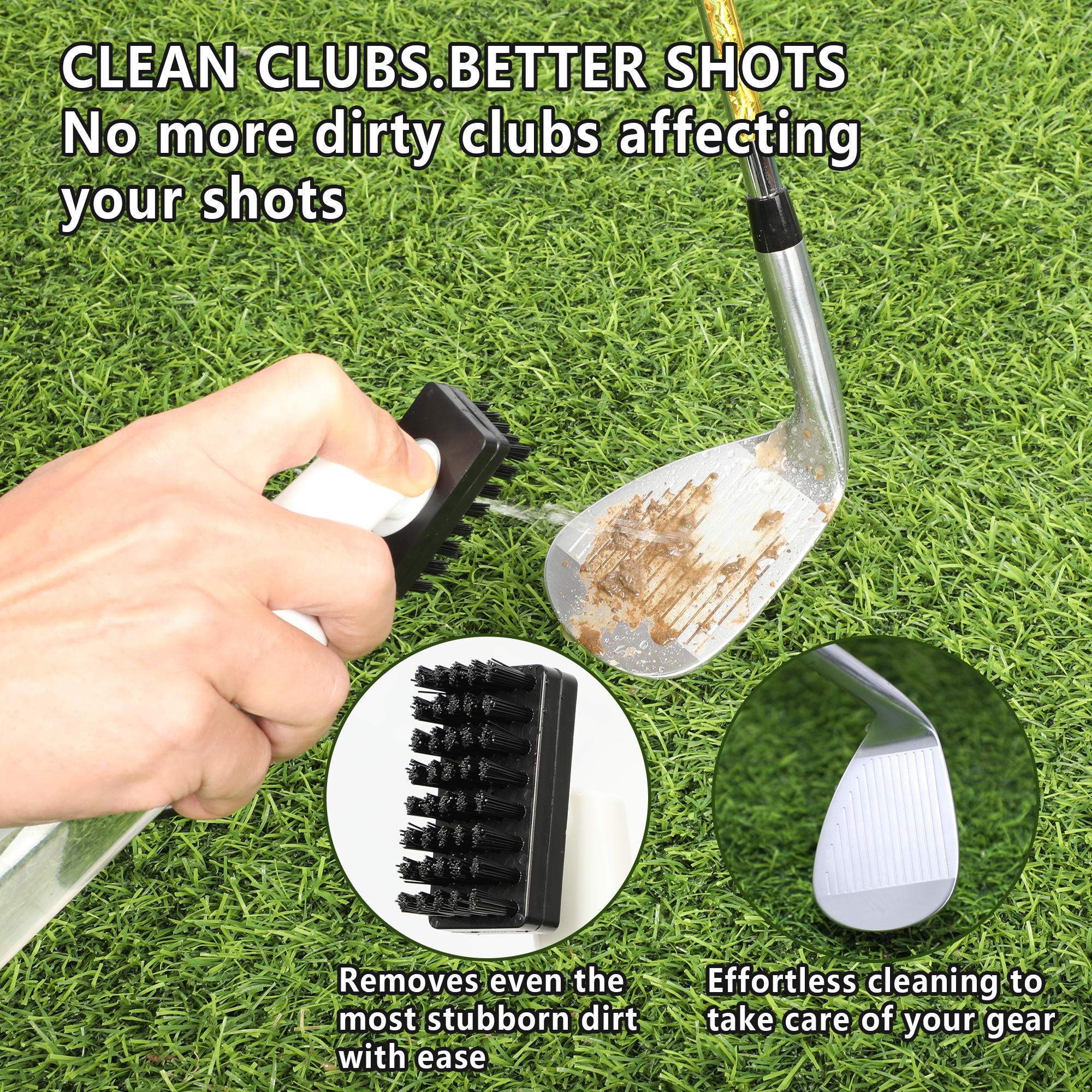 Golf Club Cleaner Brush Spray  - огляд і ціна Golf Equipment Wholesale