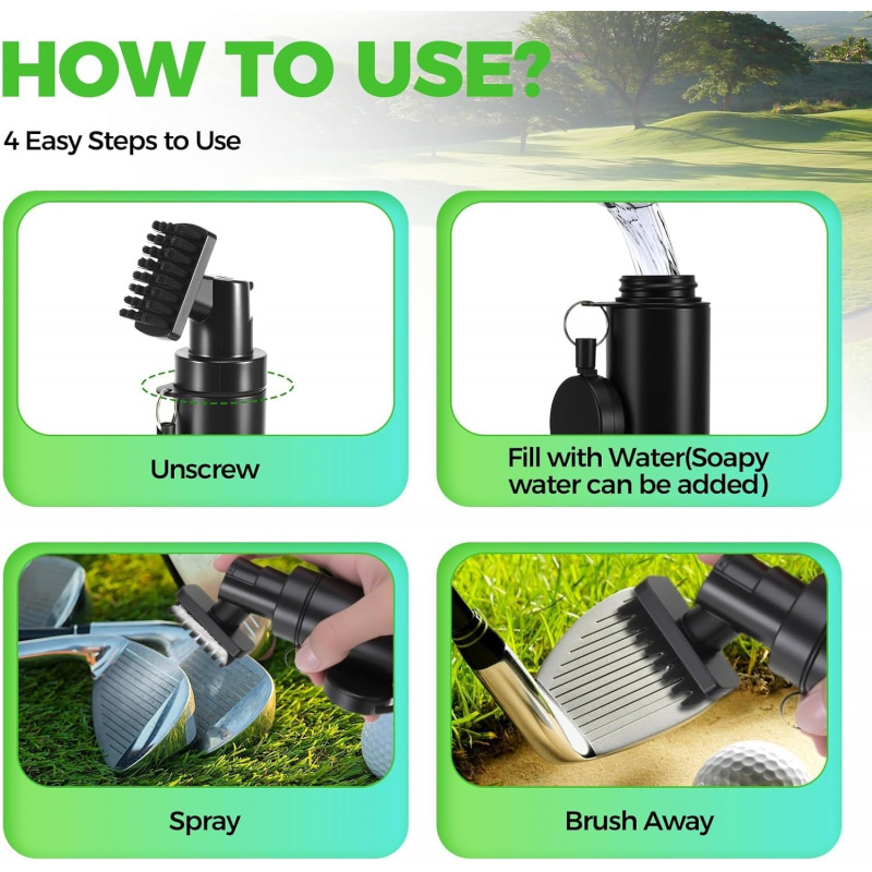 Golf Club Brush Cleaner with R - огляд і ціна Golf Equipment To Improve Your Game
