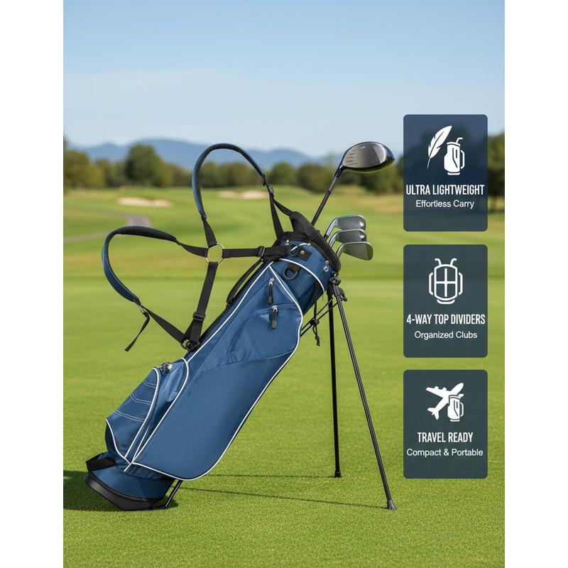 Golf Stand Cart Bag with 4 Way - огляд і ціна Golf Bag Stand Cart
