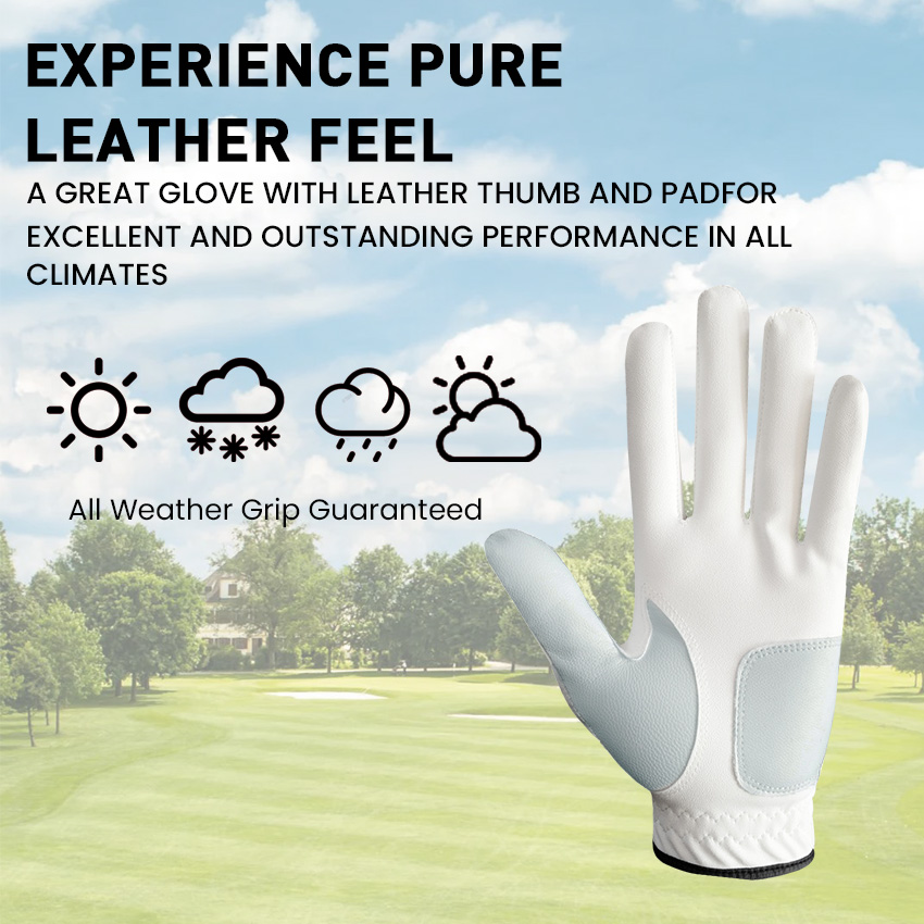 5 Pcs Golf Gloves Men Leather  - огляд і ціна Golf Equipment Wholesale