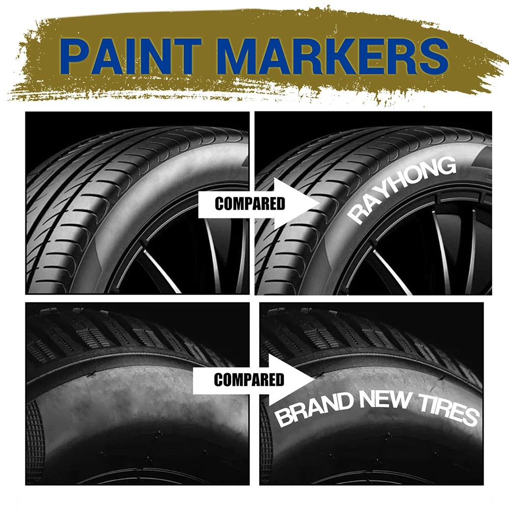 3 White Tire Paint Markers Wat - огляд і ціна Tee Height Marker