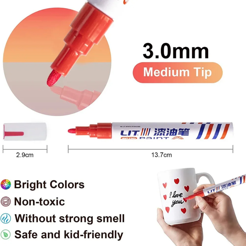 3mm Colorful 12 Colors Permane - огляд і ціна Tee Height Marker