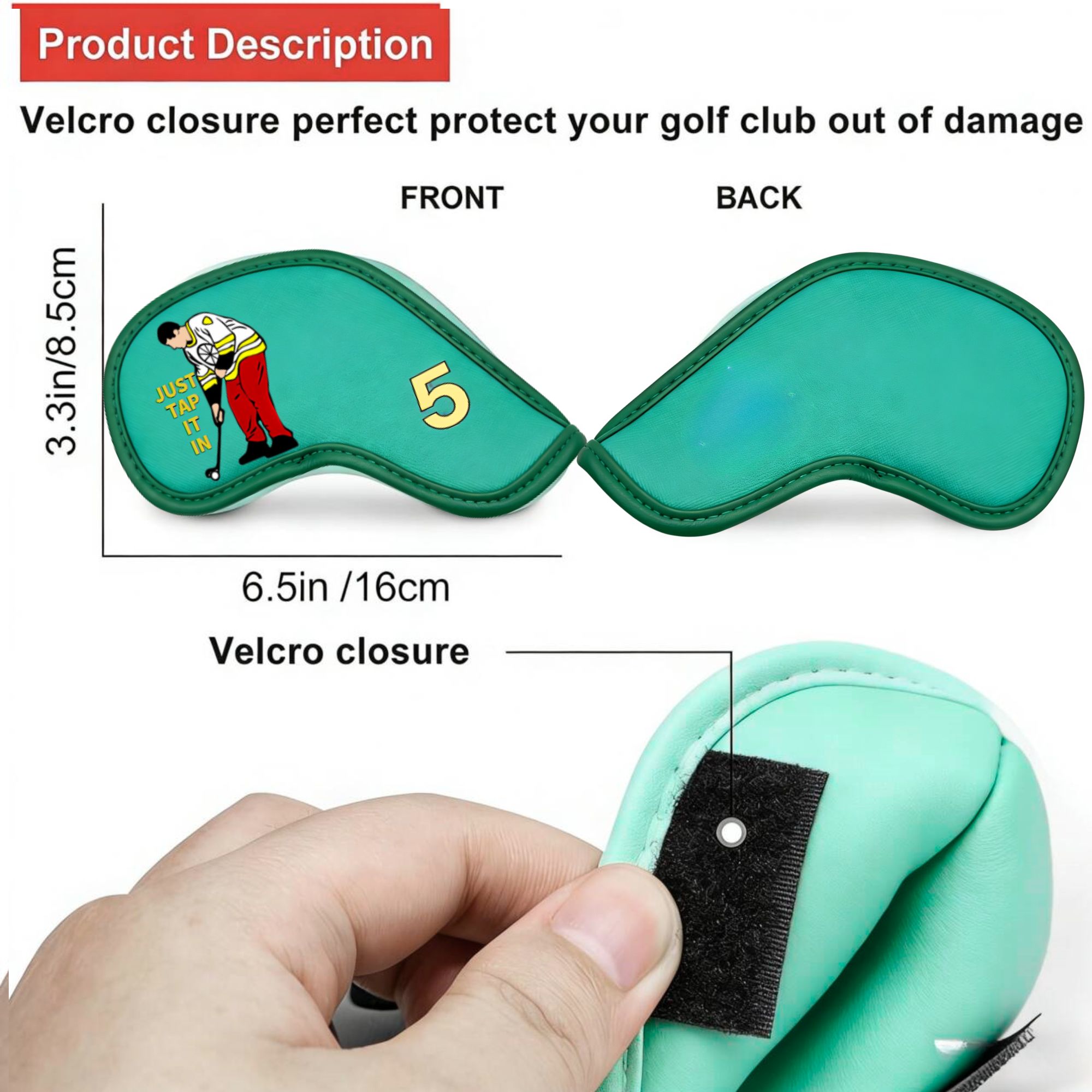 9 pcs Golf Iron Covers with Fu - огляд і ціна Golf Equipment Nearby