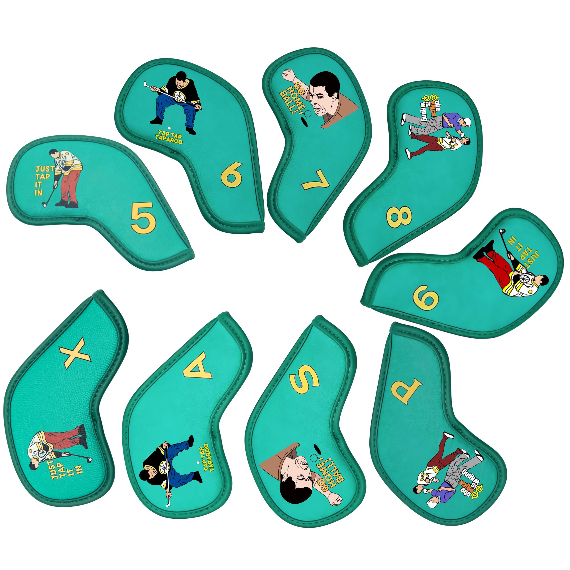 9 pcs Golf Iron Covers with Fu - огляд і ціна Golf Equipment Nearby